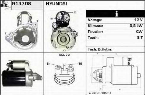 EDR 913708 - Стартер autosila-amz.com