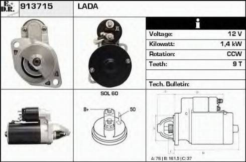 EDR 913715 - Стартер autosila-amz.com