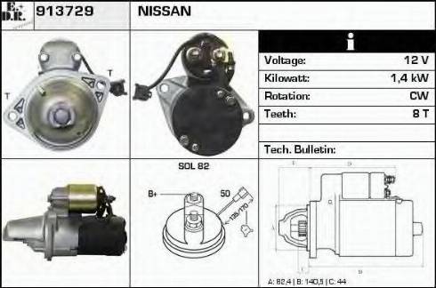 EDR 913729 - Стартер autosila-amz.com