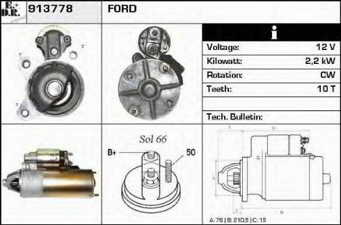 EDR 913778 - Стартер autosila-amz.com