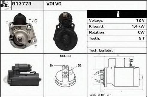 EDR 913773 - Стартер autosila-amz.com