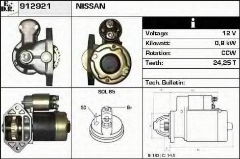 EDR 912921 - Стартер autosila-amz.com