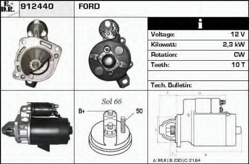 EDR 912440 - Стартер autosila-amz.com