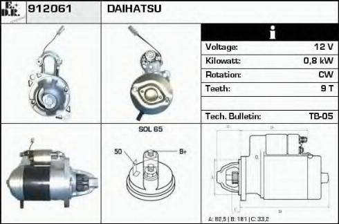 EDR 912061 - Стартер autosila-amz.com