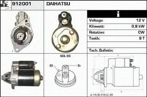 EDR 912001 - Стартер autosila-amz.com