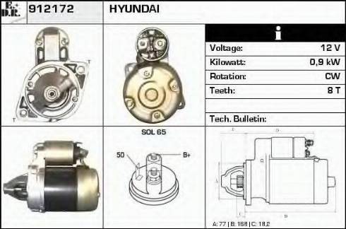 EDR 912172 - Стартер autosila-amz.com