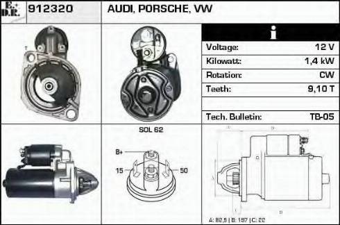 EDR 912320 - Стартер autosila-amz.com