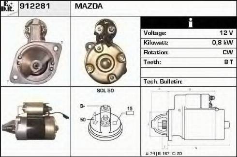 EDR 912281 - Стартер autosila-amz.com