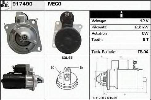 EDR 917490 - Стартер autosila-amz.com