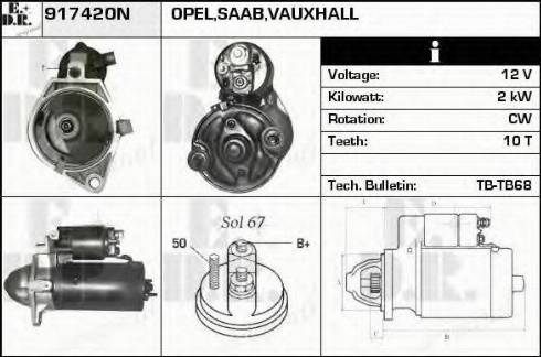 EDR 917420N - Стартер autosila-amz.com