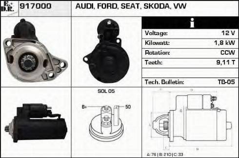 EDR 917000 - Стартер autosila-amz.com