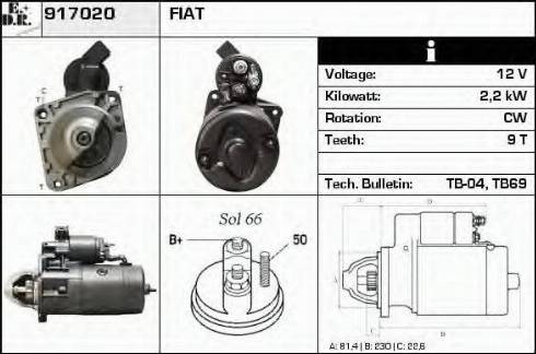 EDR 917020 - Стартер autosila-amz.com