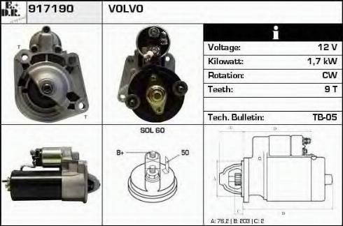 EDR 917190 - Стартер autosila-amz.com