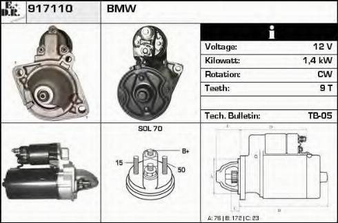 EDR 917110 - Стартер autosila-amz.com