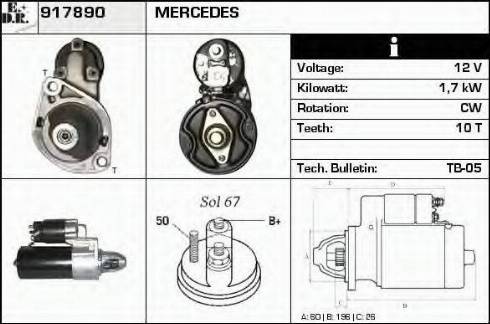 EDR 917890 - Стартер autosila-amz.com