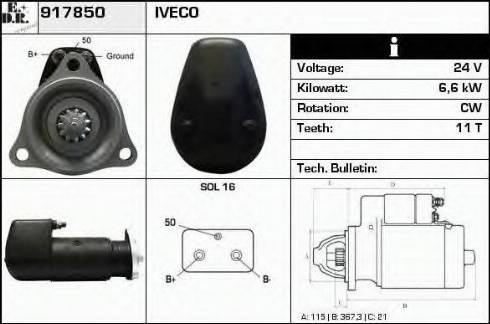 EDR 917850 - Стартер autosila-amz.com