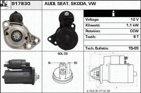 EDR 917830 - Стартер autosila-amz.com