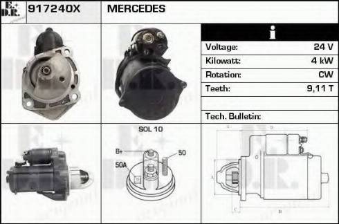 EDR 917240X - Стартер autosila-amz.com