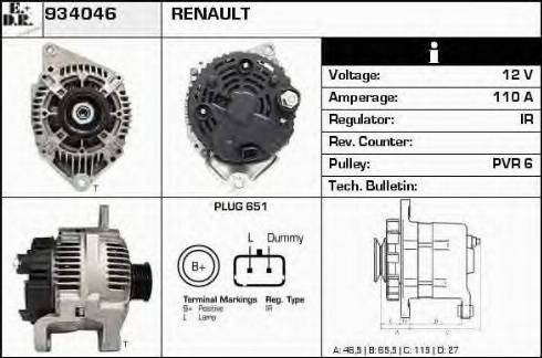 EDR 934046 - Генератор autosila-amz.com