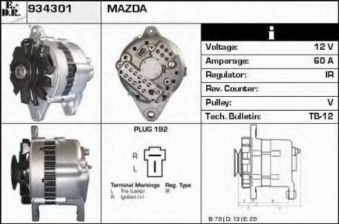 EDR 934301 - Генератор autosila-amz.com