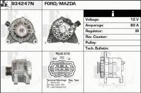 EDR 934247N - Генератор autosila-amz.com