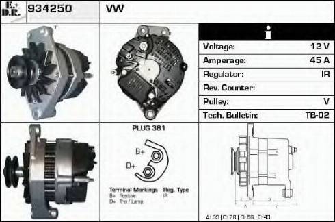 EDR 934250 - Генератор autosila-amz.com