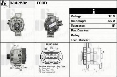 EDR 934258N - Генератор autosila-amz.com