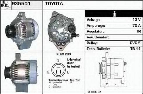 EDR 935501 - Генератор autosila-amz.com