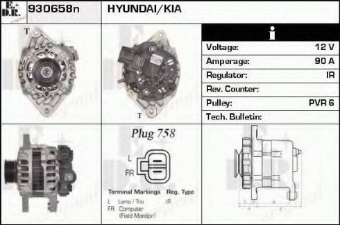 EDR 930658N - Генератор autosila-amz.com