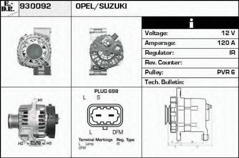 EDR 930092 - Генератор autosila-amz.com