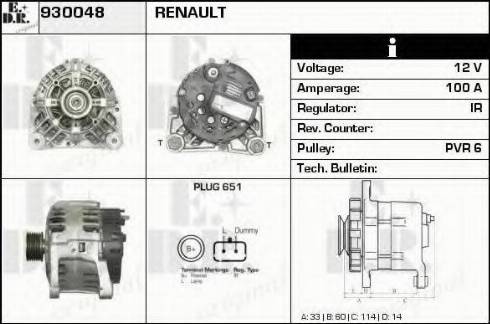 EDR 930048 - Генератор autosila-amz.com