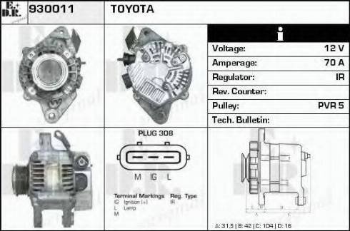 EDR 930011 - Генератор autosila-amz.com