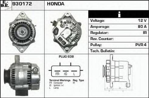 EDR 930172 - Генератор autosila-amz.com