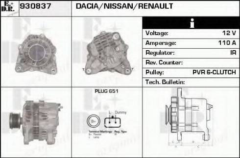 EDR 930837 - Генератор autosila-amz.com