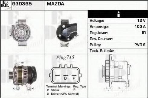 EDR 930365 - Генератор autosila-amz.com