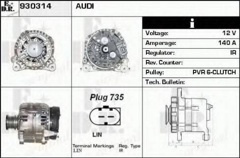 EDR 930314 - Генератор autosila-amz.com