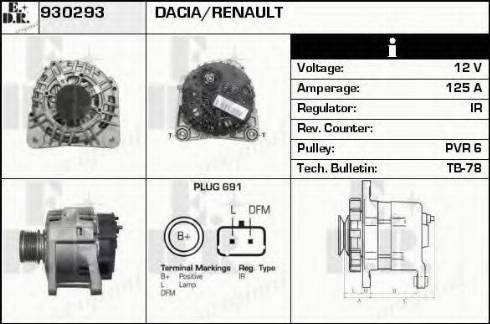 EDR 930293 - Генератор autosila-amz.com