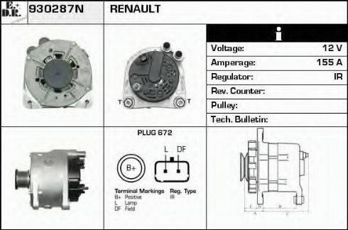 EDR 930287N - Генератор autosila-amz.com