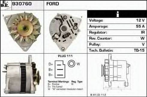 EDR 930760 - Генератор autosila-amz.com