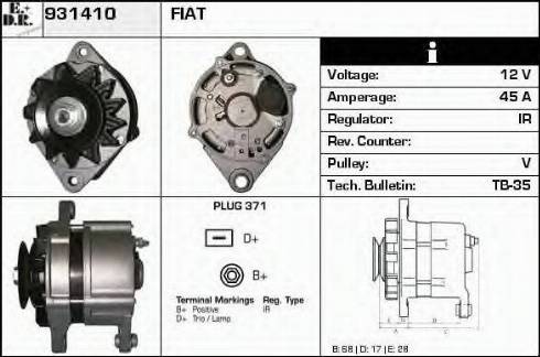 EDR 931410 - Генератор autosila-amz.com