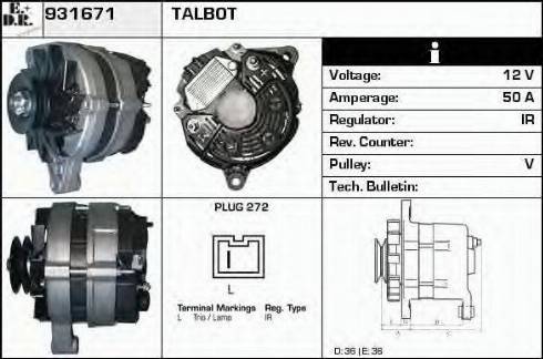 EDR 931671 - Генератор autosila-amz.com