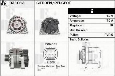 EDR 931013 - Генератор autosila-amz.com