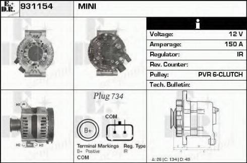 EDR 931154 - Генератор autosila-amz.com