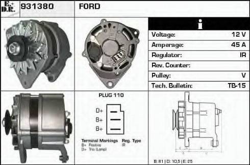 EDR 931380 - Генератор autosila-amz.com