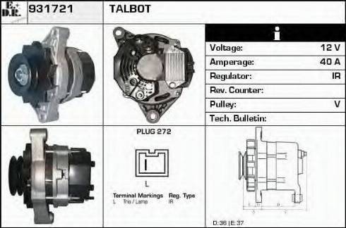 EDR 931721 - Генератор autosila-amz.com