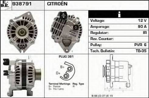 EDR 938791 - Генератор autosila-amz.com