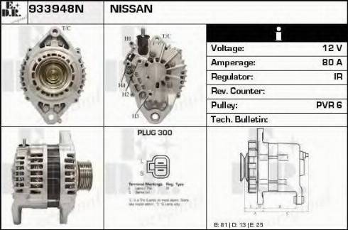 EDR 933948N - Генератор autosila-amz.com