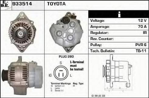 EDR 933514 - Генератор autosila-amz.com