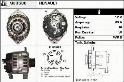 EDR 933538 - Генератор autosila-amz.com