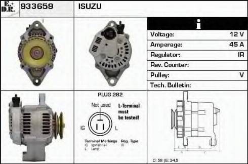 EDR 933659 - Генератор autosila-amz.com